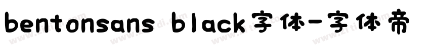 bentonsans black字体字体转换